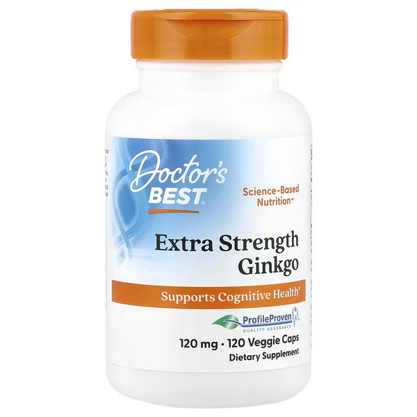 Doctor's Best Ginkgo 120 mg 120 Veggie Capsules