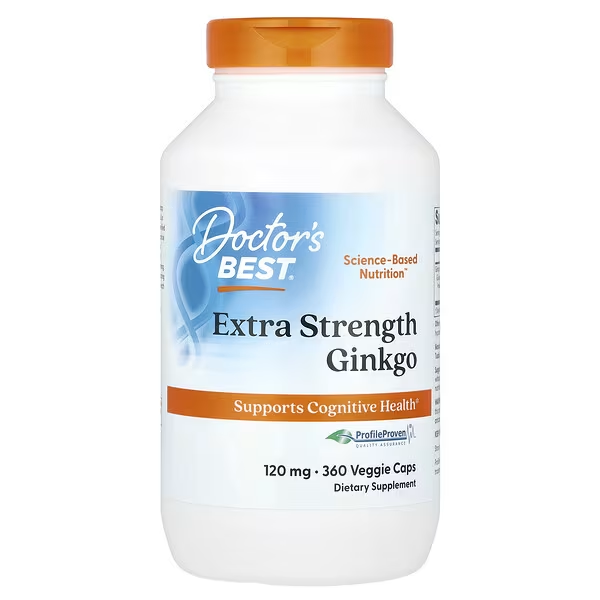 Doctor's Best Ginkgo 120 mg 360 Veggie Capsules