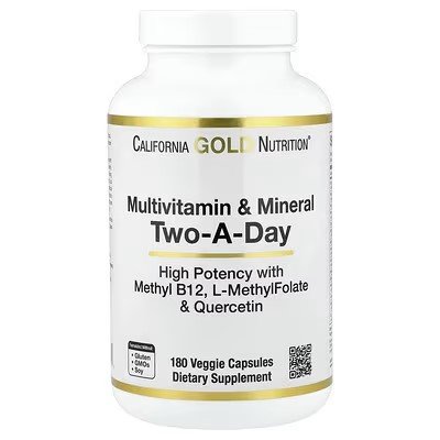 California Gold Nutrition Multivitamin & Mineral 180 Veggie Capsules