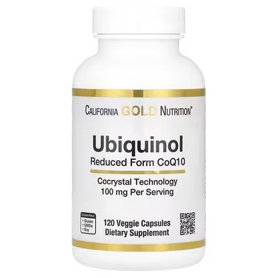 California Gold Nutrition Ubiquinol CoQ10 100mg 120 Veggie Capsules