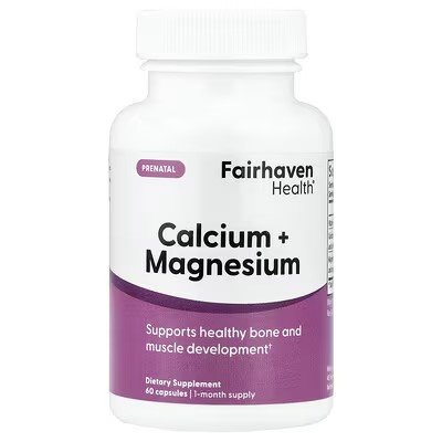 Fairhaven Health Prenatal Calcium + Magnesium 60 Capsules