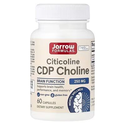 Jarrow Formulas Citicoline CDP Choline 250mg 60 Capsules