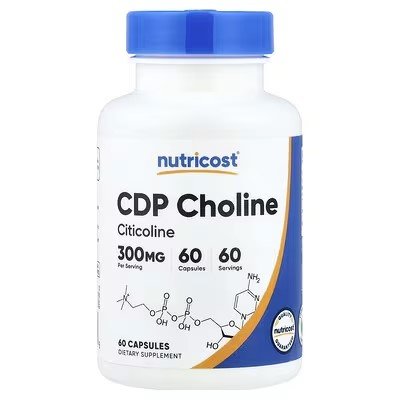 Nutricost CDP Choline (Citicoline) 60 Capsules