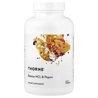 Thorne Betaine HCL & Pepsin 225 Capsules