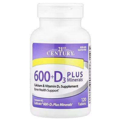 21st Century 600+D3 Plus Minerals 120 Tablets in Pakistan