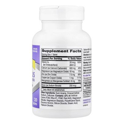 21st Century 600+D3 Plus Minerals 120 Tablets