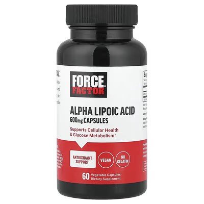 Force Factor Alpha Lipoic Acid 600 mg 60 Vegetable Capsules
