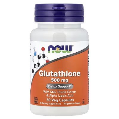 NOW Foods Glutathione with Milk Thistle & Alpha Lipoic Acid 30 Veg Capsules