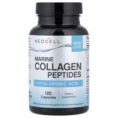NeoCell Marine Collagen Peptides + Hyaluronic Acid 120 Capsules