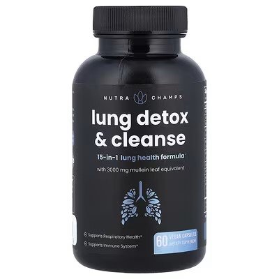 NutraChamps Lung Detox & Cleanse 60 Vegan Capsules in Pakistan