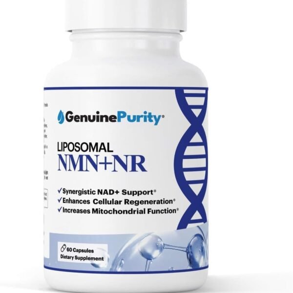 GenuinePurity Liposomal NMN + NR Supplement - 60 Vegan Capsules